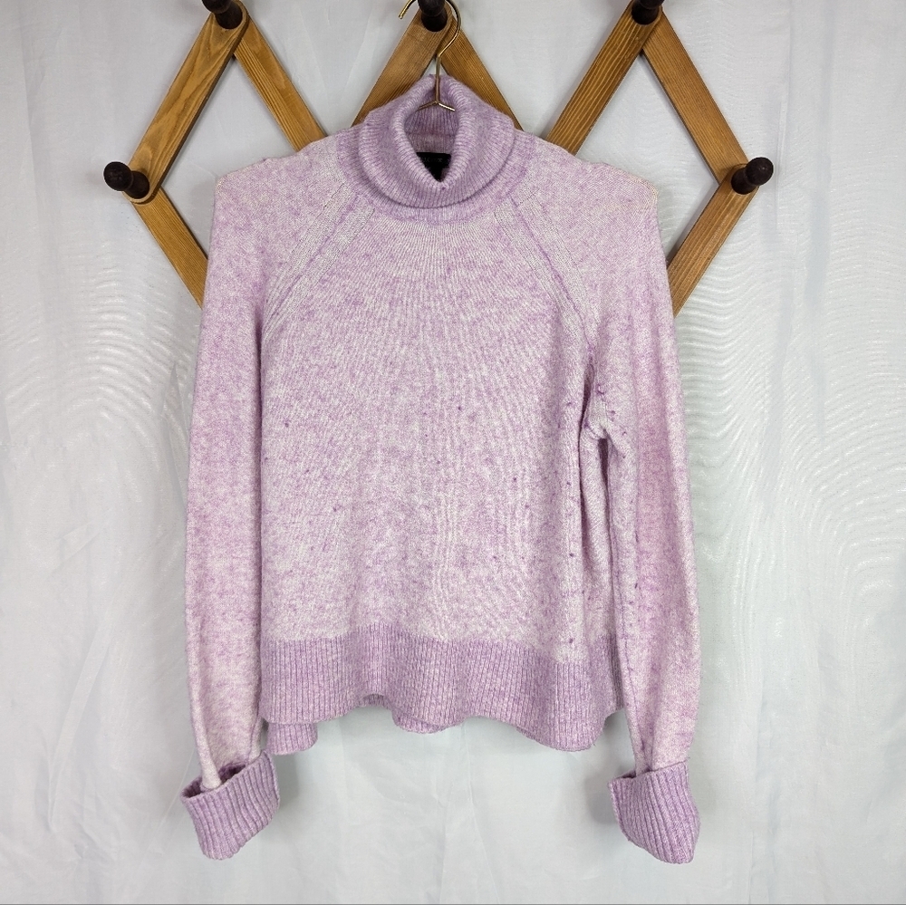 J. Crew Lavender Wool Blend Supersoft Turtleneck Sweater - Size Medium